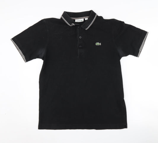 Lacoste Men's Black Polo Shirt M Collared Logo