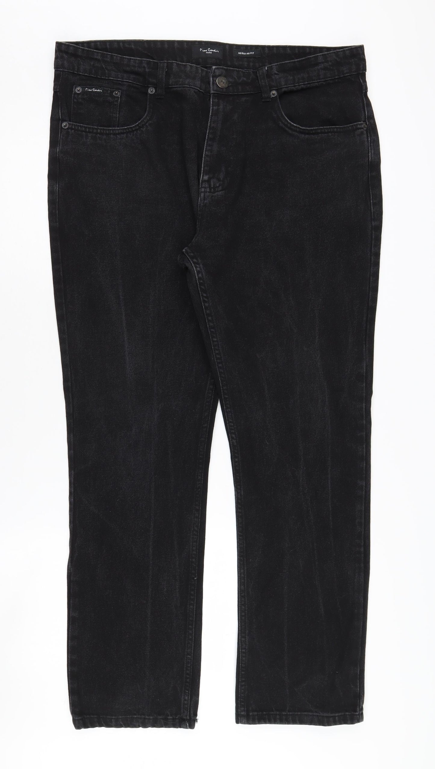 Pierre Cardin Men's Regular Fit Black Jeans 38W
