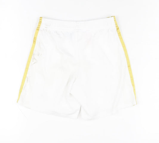 Adidas Boys Athletic Shorts White Size 5-6Y Football