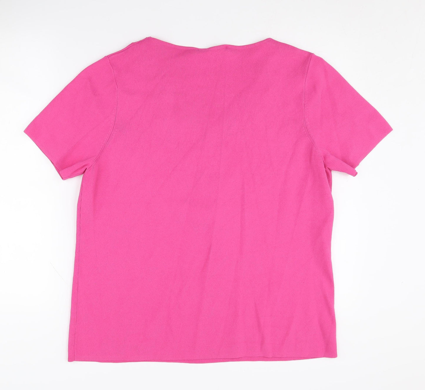 Windsmoor Women's Pink V-Neck T-Shirt, L+