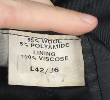 Daniel Hechter Men's Black Blazer, 42L, Formal Jacket