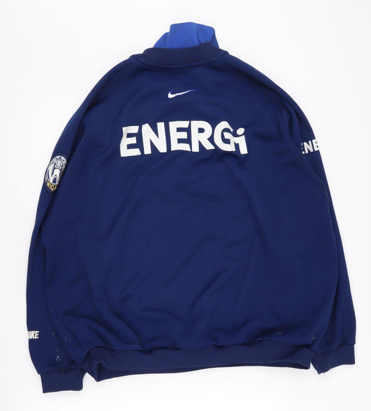 Nike Men's Blue XL 1/2 Zip Logo Sweatshirt