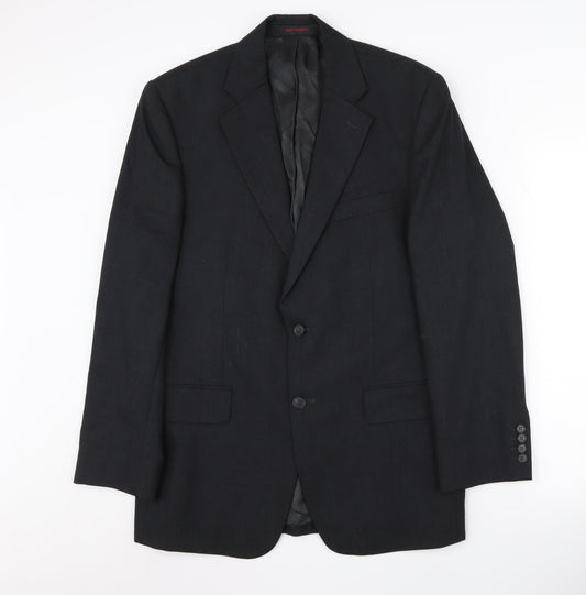 Jeff Banks Men's Black Wool Blazer 40 Regular Travel