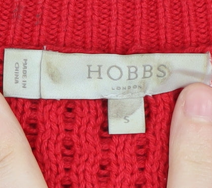 Hobbs Women's Red Crew Neck Pullover Jumper S
