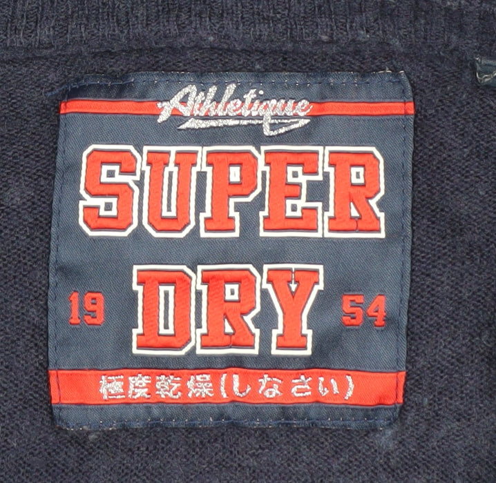 Superdry Women's Blue Jumper Size 12 Long Sleeve