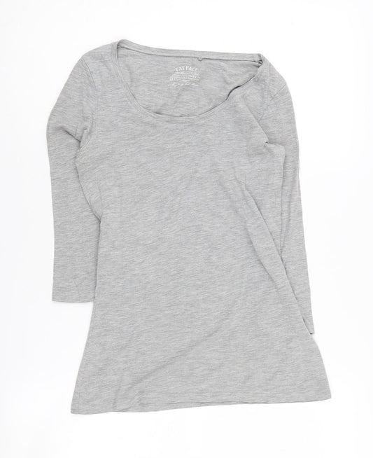 Womens UK Size S FatFace Grey Cotton Blend T-Shirt