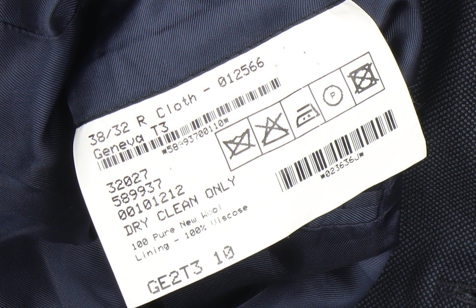 Magee Men's Blue Wool Suit Jacket 38 Regular
