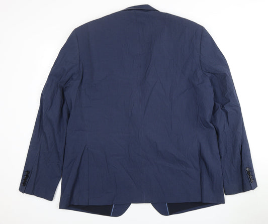 Marks and Spencer Men's Blue 38R Blazer Check Regular
