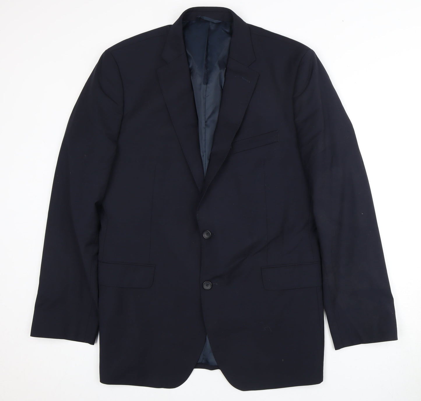 Moss 1851 Men's Navy Long Blazer - Size 44L