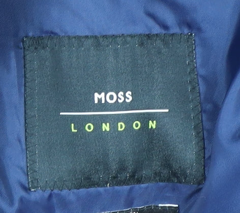Moss London Men's Blue Check Blazer 40L