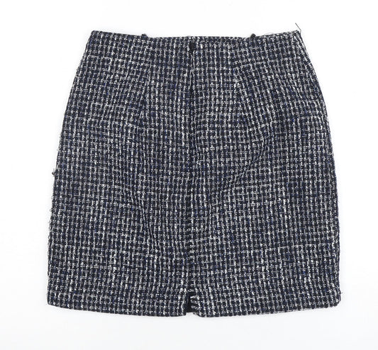 Warehouse Women's Multicoloured Check Pencil Skirt, Size 8