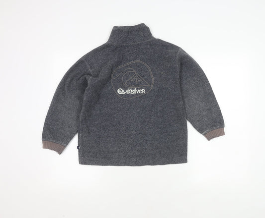 Quiksilver Boys Grey 1/2 Zip Sweatshirt, Size 8, Warm & Stylish