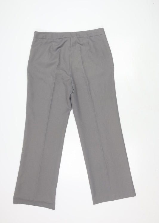 Isle Grey Women's Straight Leg Trousers Size 14