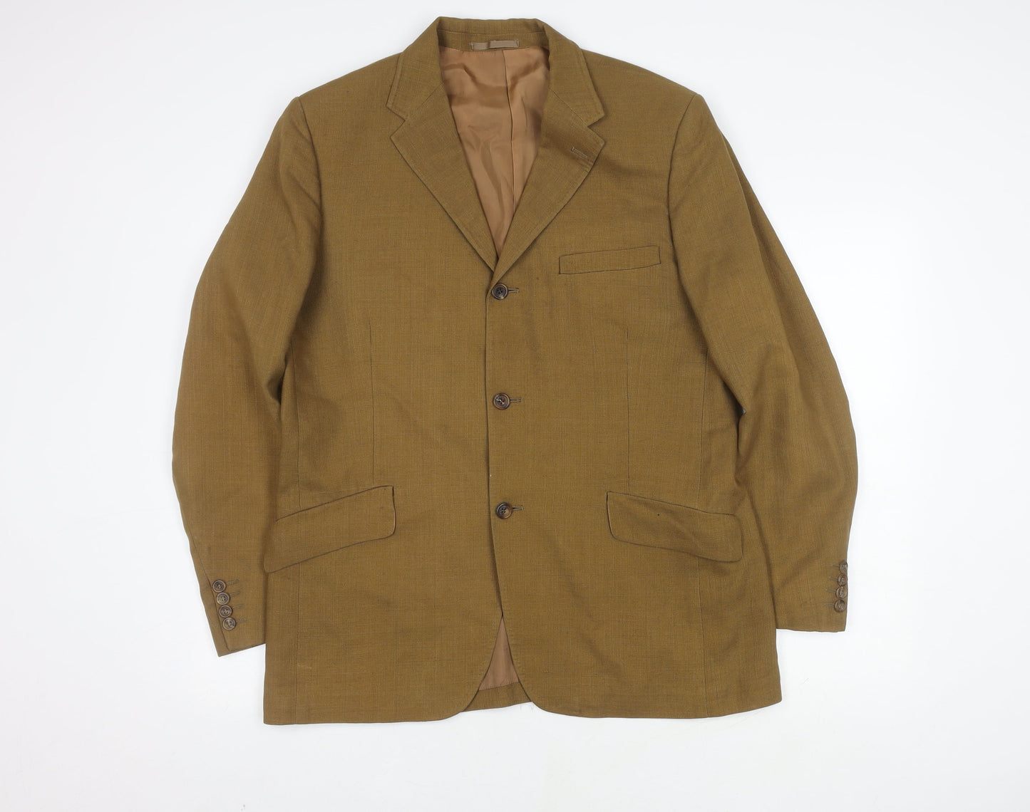 Jaeger Men's Brown Wool Blazer Jacket Size 42R