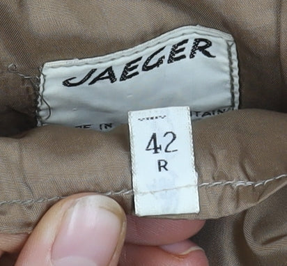 Jaeger Men's Brown Wool Blazer Jacket Size 42R