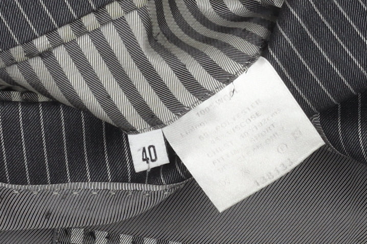 Fellini Tailored Men's Grey Striped Suit Jacket 40R