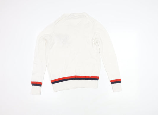 Tommy Hilfiger Women's White Pullover Jumper, Size L