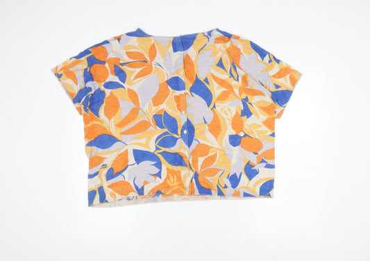 Fat Face Women's Multicoloured Floral T-Shirt UK 18