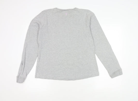 Fat Face Women's Grey Cotton Graphic Print Sweatshirt Size 14