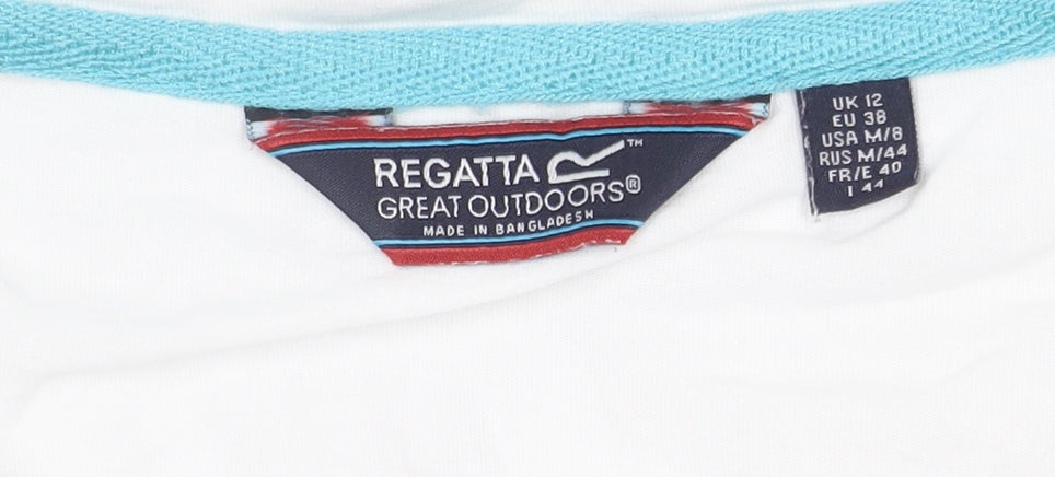 Regatta Women's White Cotton T-Shirt, UK 12, Casual Wear