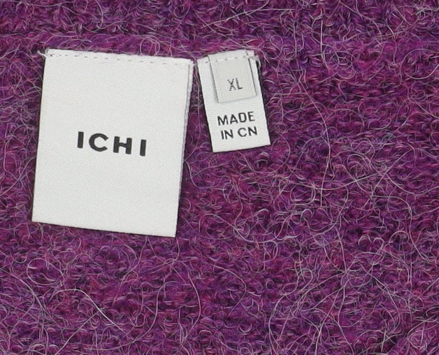 Brand and care label for ICHI Women's Purple XL Knitted jumper