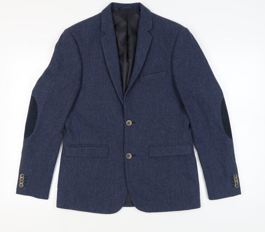 Jack & Jones Men's Blue Blazer Size UK 40 Notch Lapel