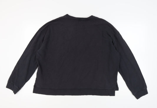 ALLSAINTS Unisex Black Cotton Pullover Sweatshirt Size M