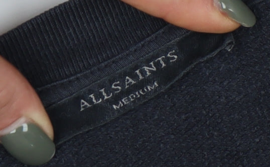 ALLSAINTS Unisex Black Cotton Pullover Sweatshirt Size M