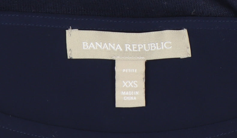 Banana Republic Women's Navy Blouse 2XS Petite