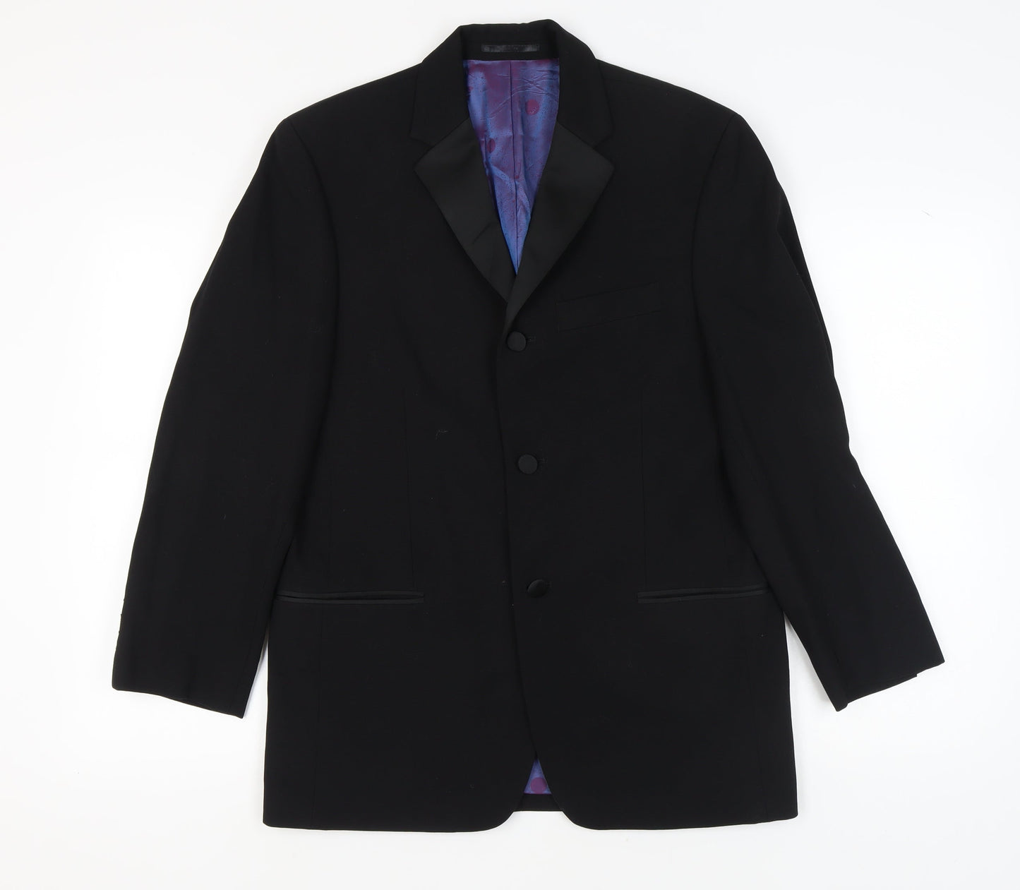 Daniel Hechter Men's Black Tuxedo Blazer 38 Short Wool
