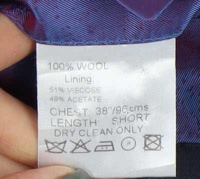 Daniel Hechter Men's Black Tuxedo Blazer 38 Short Wool