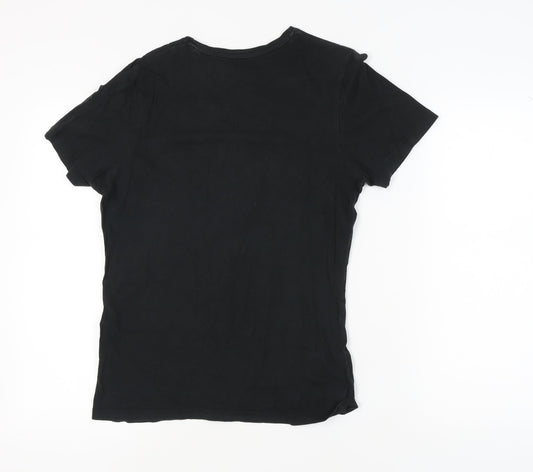 Jack & Jones Men’s Black Graphic T-Shirt Medium