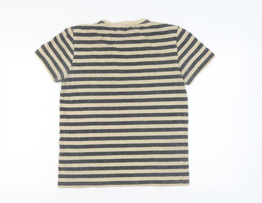 Superdry Men's Striped T-Shirt Beige Large