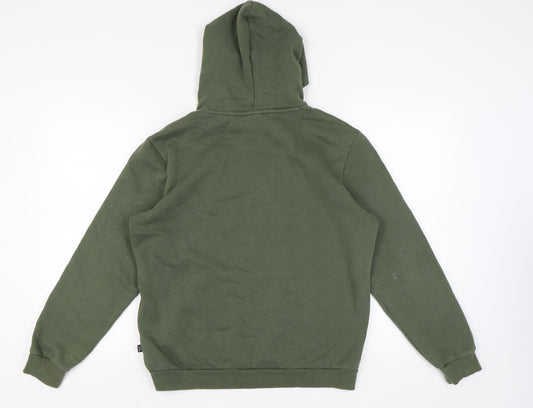 Puma Men's Green Pullover Hoodie M Logo Design