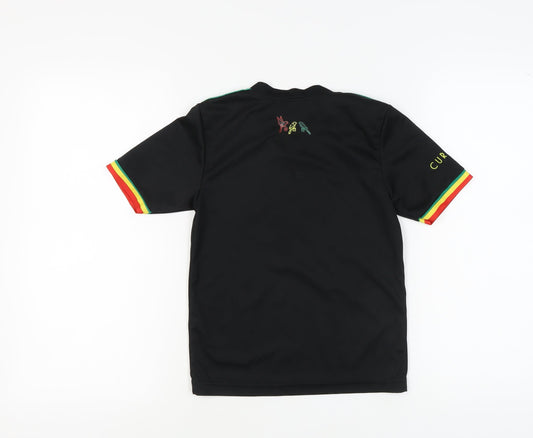 Adidas Boys Football Jersey Black 8 Years V-Neck