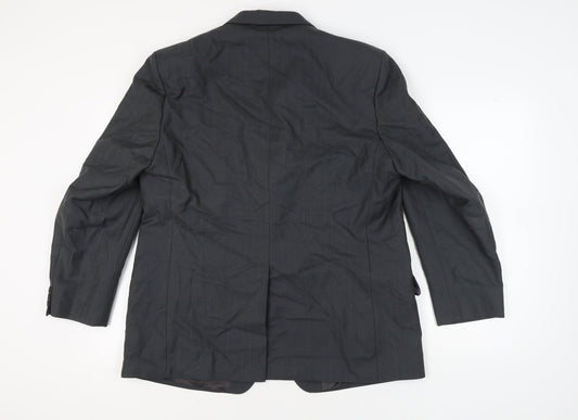 Magee Men's Black Blazer, 46 Regular Fit