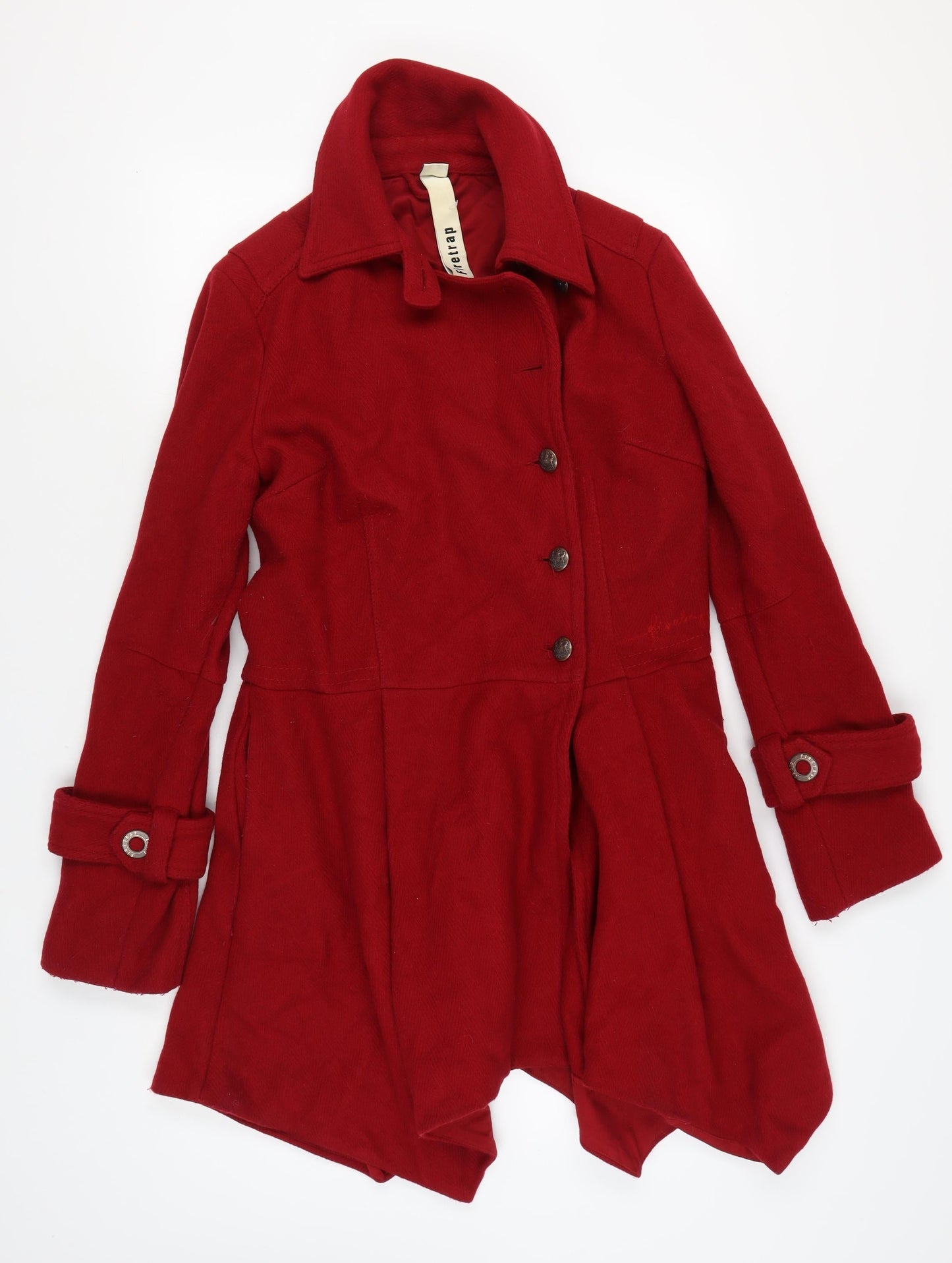 Firetrap Red Wool Women's XL Overcoat