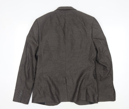 Refectory Men's Brown Wool Blazer, Size 40R, Classic Style