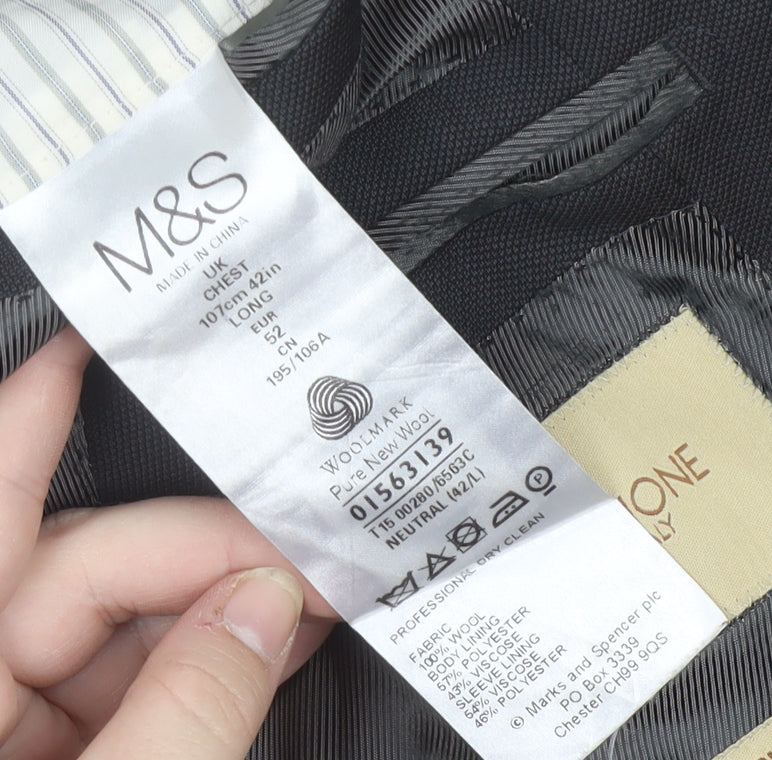 Marks and Spencer Men's Grey Blazer 42L