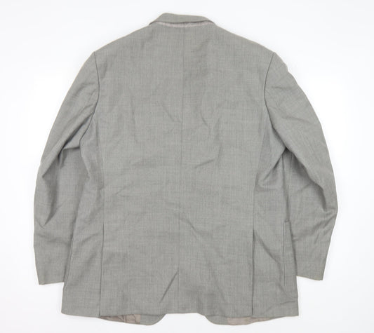St Michael Men's Grey Wool Blazer, Size 44, Formal