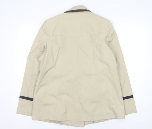 BHS Women's Beige Pea Coat, Size 12, Button Closure