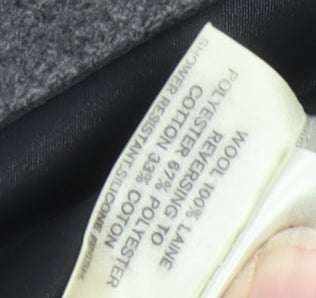 Jaeger Women's Grey Wool Reversible Long Coat Size 14