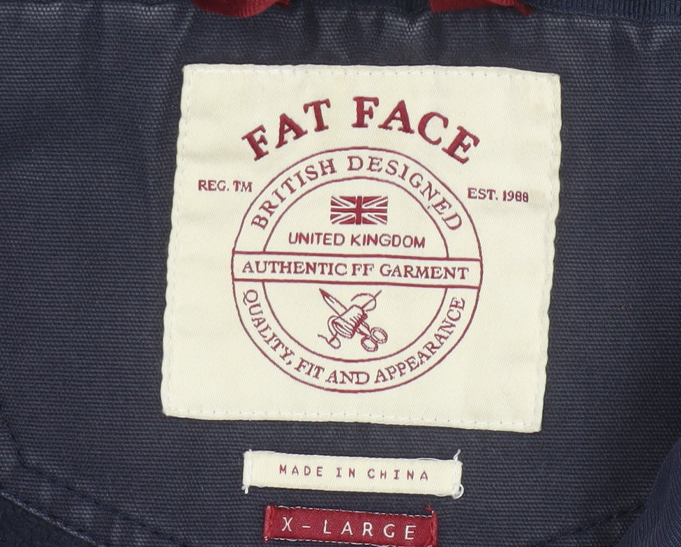 Fat Face Men's Blue Hooded Jacket XL Casual