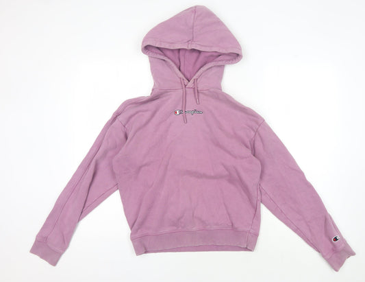 Champion Unisex Purple Hoodie Medium Pullover