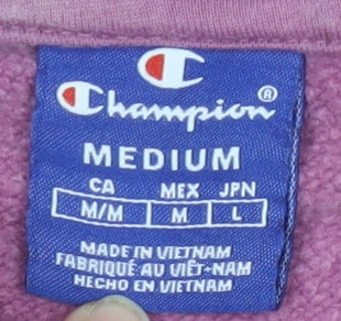 Champion Unisex Purple Hoodie Medium Pullover