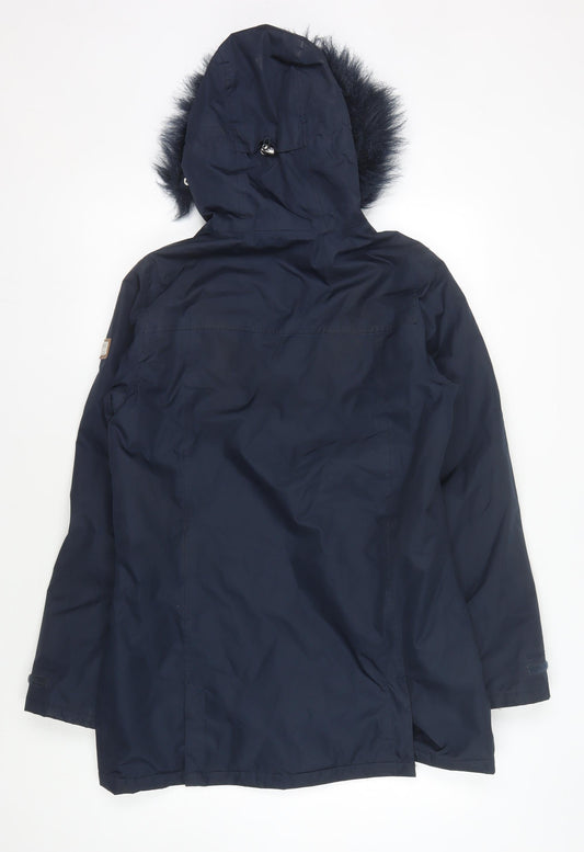 Regatta Women's Blue Waterproof Parka Coat Size 10
