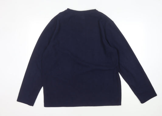 Champion Men's Blue M Pyjama Top V-Neck Long Sleeve