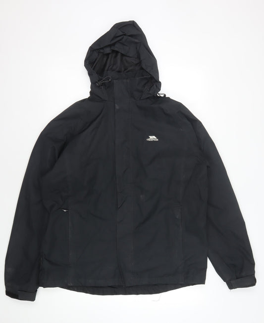 Trespass Men's Black L Windbreaker Jacket Outdoor