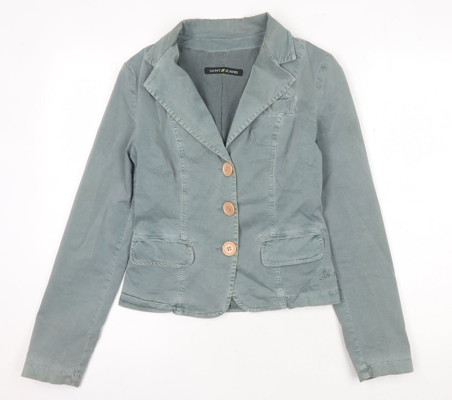 DKNY Jeans Women's Green Blazer, Size S, Casual Style