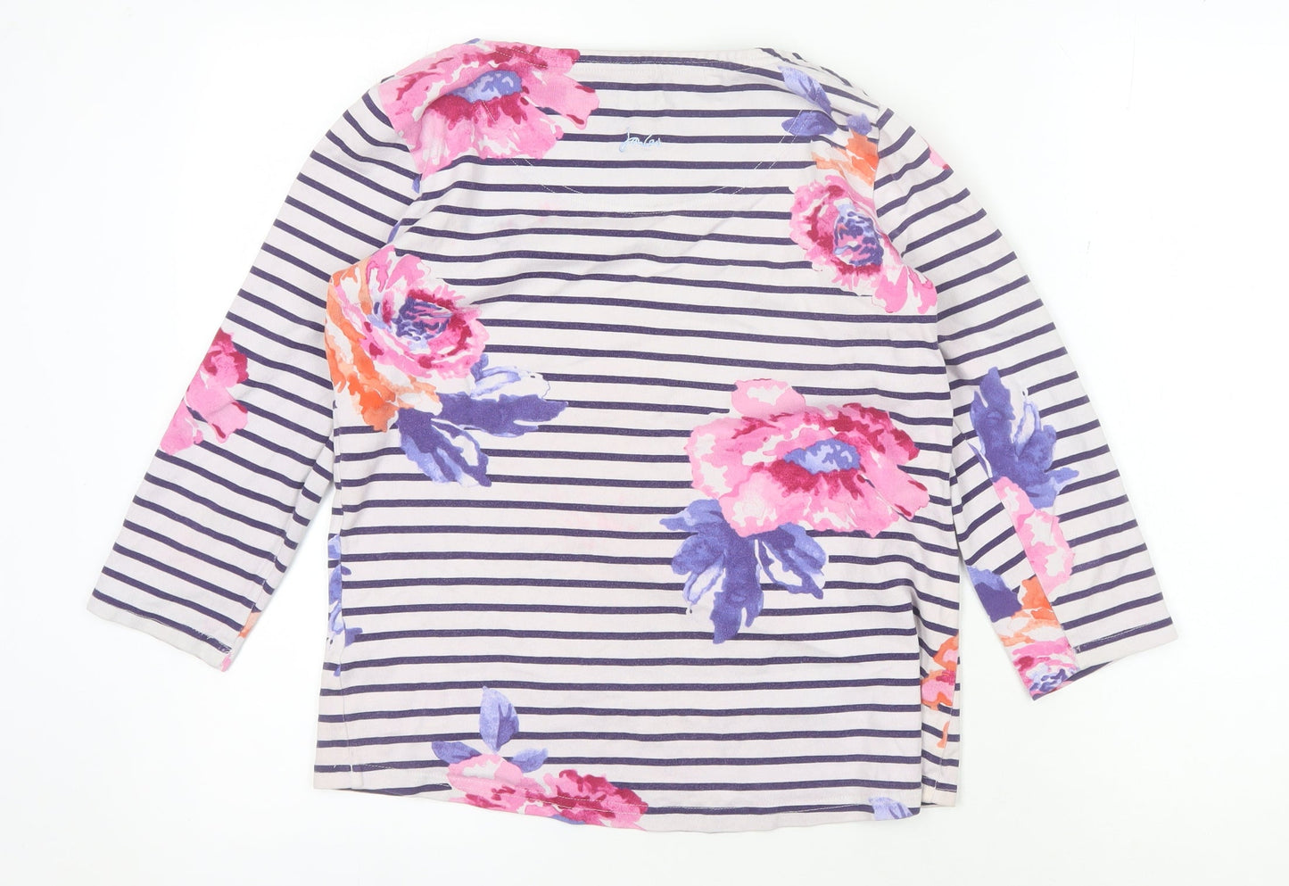 Joules Women's Multicoloured Cotton 3/4 Sleeve Top